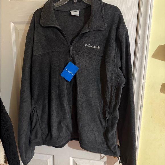 NWT Men’s Columbia Charcoal Fleece Jacket - Picture 1 of 4